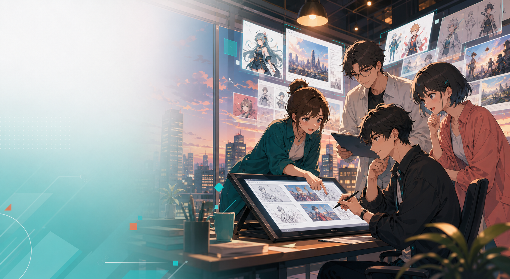 原创动漫制作与内容展示场景